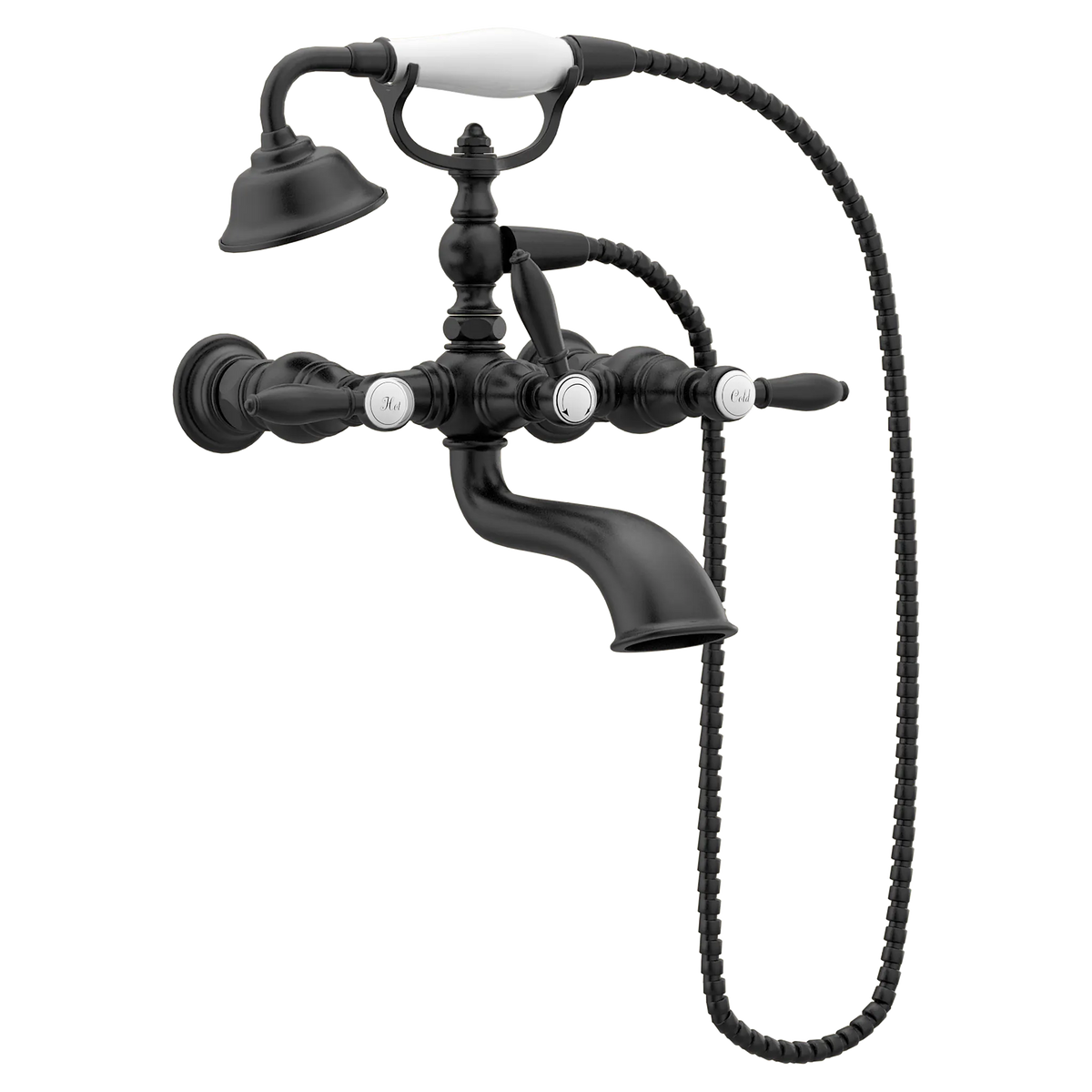 MOEN S22110BL Weymouth Two-Handle Tub Filler Including Handheld Shower - Matte Black