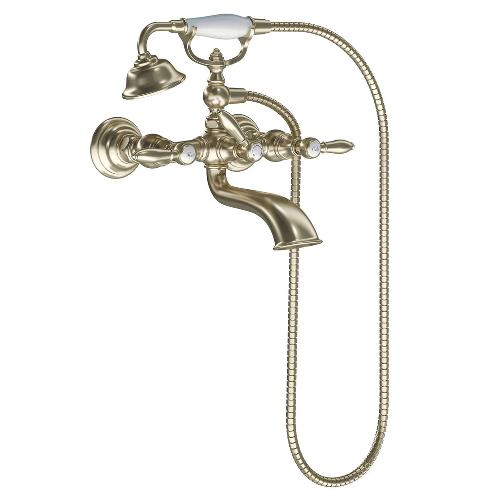 MOEN S22110BN Weymouth Two-Handle Tub Filler Including Handheld Shower - Brushed Nickel