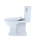 TOTO MS494234CEMFRG#01 Connelly Two-Piece Elongated Dual Flush 1.28 and 0.9 GPF with CEFIONTECT and Right Lever , Cotton White