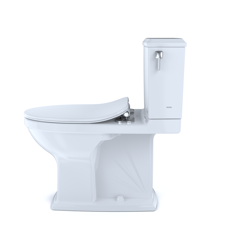 TOTO MS494234CEMFRG#01 Connelly Two-Piece Elongated Dual Flush 1.28 And 0.9 Gpf With Cefiontect And Right Lever - Cotton White