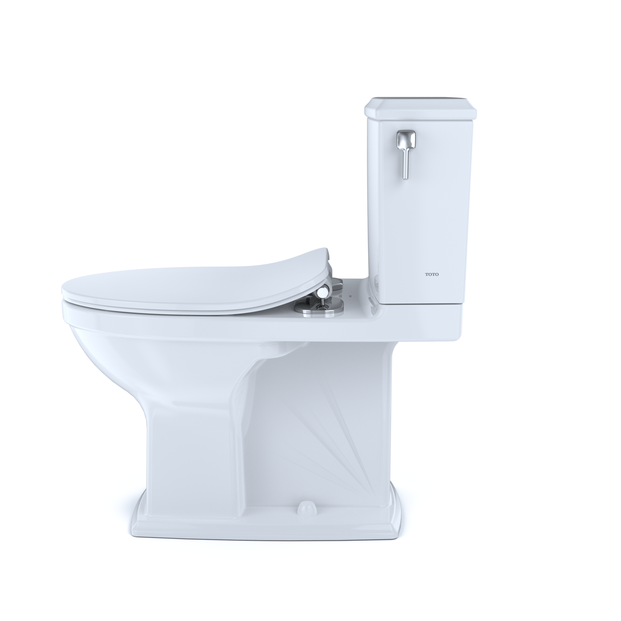TOTO MS494234CEMFRG#01 Connelly Two-Piece Elongated Dual Flush 1.28 And 0.9 Gpf With Cefiontect And Right Lever - Cotton White