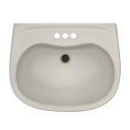 TOTO LPT241.4G#12 Supreme Oval Basin Pedestal Bathroom Sink With Cefiontect For 4 Inch Center Faucets - Sedona Beige