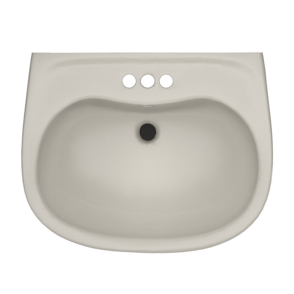 TOTO LHT242.4G#12 Prominence Oval Wall-Mount Bathroom Sink With Cefiontect And Shroud For 4 Inch Center Faucets - Sedona Beige
