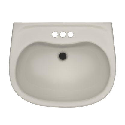 TOTO LHT242.4G#12 Prominence Oval Wall-Mount Bathroom Sink With Cefiontect And Shroud For 4 Inch Center Faucets - Sedona Beige