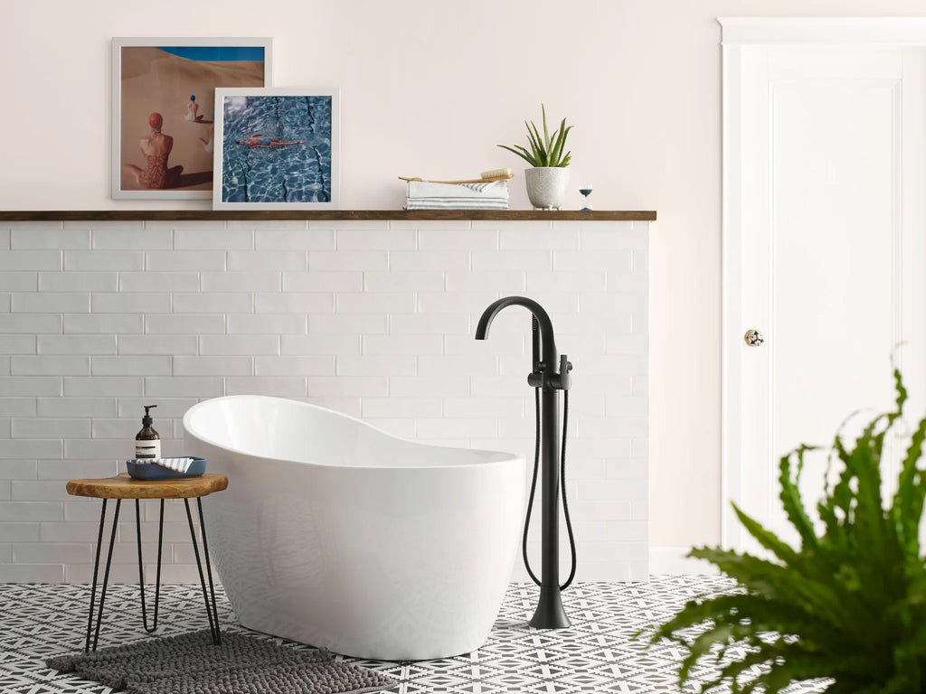 MOEN S3105BL Doux One-Handle Tub Filler Including Handheld Shower - Matte Black