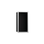 HANSGROHE 56095800 XtraStoris Individual Wall Niche Matte Black with Design Frame 12"x 6"x 4" - Brushed Stainless Steel