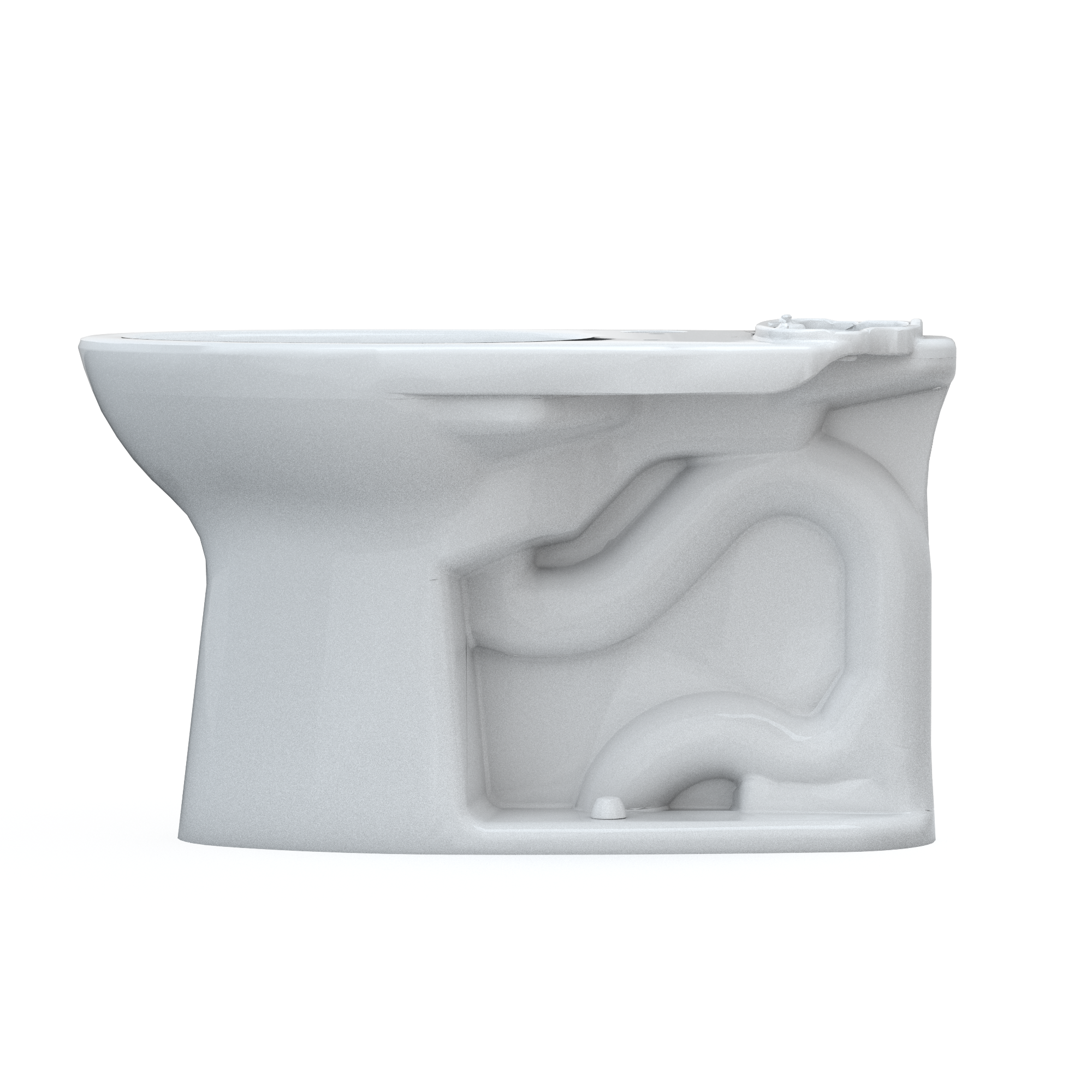 TOTO C776CEFGT40.10#01 Drake Elongated Universal Height Tornado Flush Toilet Bowl With 10 Inch Rough-In And Cefiontect - Cotton White