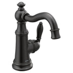 MOEN S42107BL Weymouth One-Handle Bathroom Sink Faucet - Matte Black