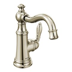 MOEN S42107NL Weymouth  One-Handle Bathroom Faucet In Polished Nickel