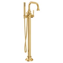 MOEN S44507BG Colinet  One-Handle Tub Filler Includes Hand Shower In Brushed Gold