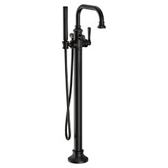 MOEN S44507BL Colinet  One-Handle Tub Filler Includes Hand Shower In Matte Black