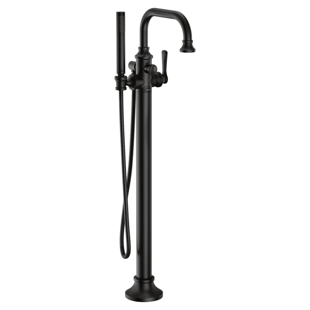 MOEN S44507BL Colinet One-Handle Tub Filler Includes Hand Shower - Matte Black