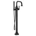 MOEN S44507BL Colinet One-Handle Tub Filler Includes Hand Shower - Matte Black