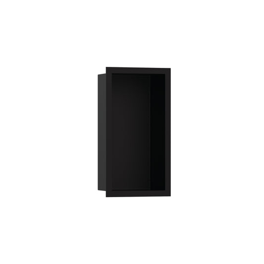 HANSGROHE 56095670 XtraStoris Individual Wall Niche Matte Black with Design Frame 12"x 6"x 4" in Matte Black