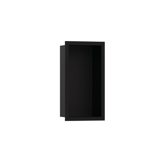 HANSGROHE 56095670 XtraStoris Individual Wall Niche Matte Black with Design Frame 12"x 6"x 4" - Matte Black
