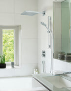 HANSGROHE 04914000 Raindance E Thermostatic Showerhead/Wallbar Set with Rough, 2.0 GPM - Chrome