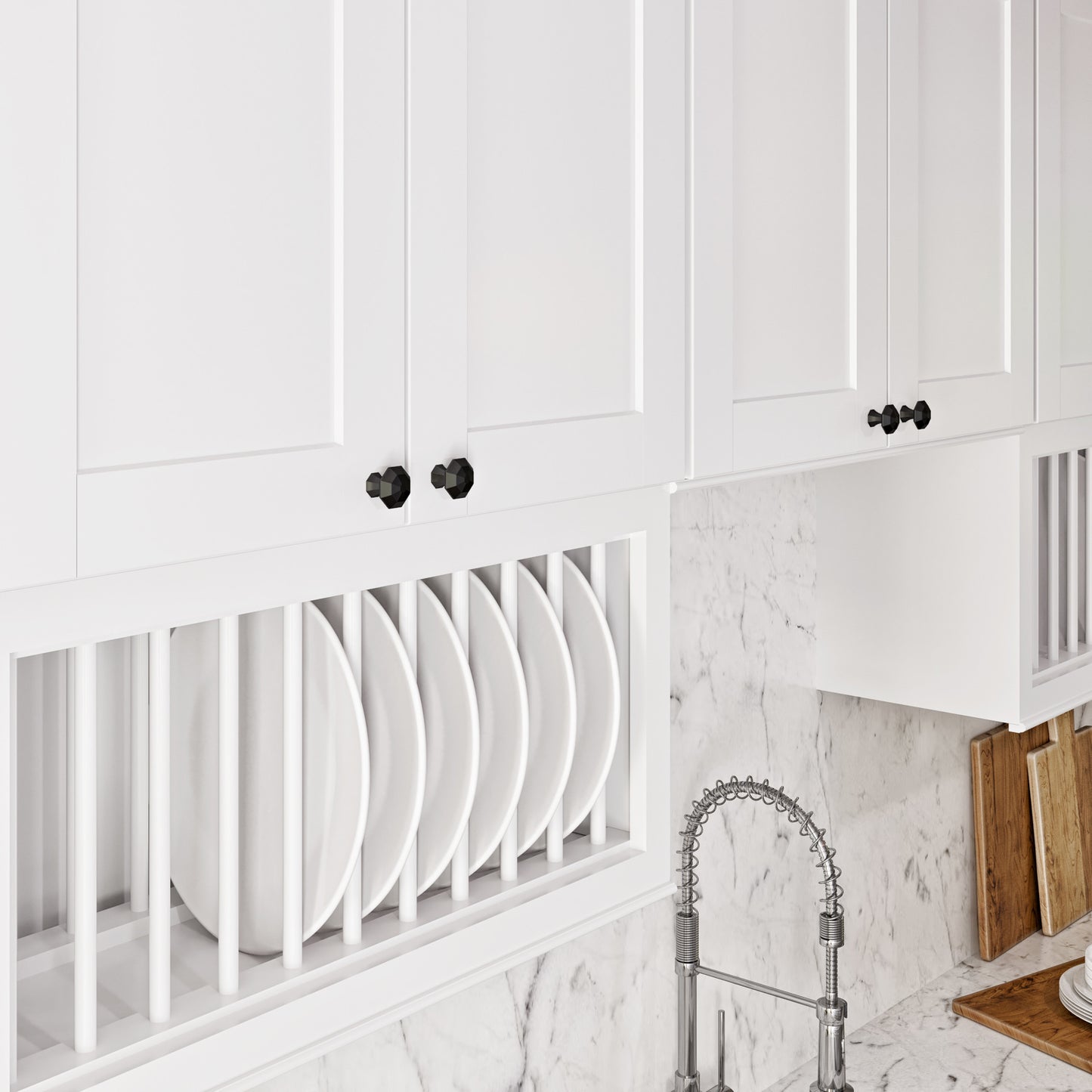 JEFFREY ALEXANDER 678MB Wheeler 1-1/4" Length Geometric Knob - Matte Black