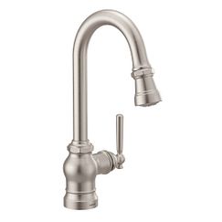 MOEN S52003SRS Paterson  One-Handle Pulldown Single Mount Bar Faucet In Spot Resist Stainless