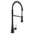 MOEN S5235BL Sinema One-Handle Pre-Rinse Spring Pulldown Kitchen Faucet - Matte Black
