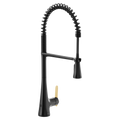 MOEN S5235EWBL Sinema Motionsense Wave One-Handle Pre-Rinse Spring Touchless Kitchen Faucet - Matte Black
