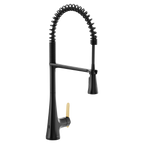 MOEN S5235EWBL Sinema Motionsense Wave One-Handle Pre-Rinse Spring Touchless Kitchen Faucet - Matte Black