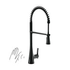 MOEN S5235EWBL Sinema Motionsense Wave One-Handle Pre-Rinse Spring Touchless Kitchen Faucet - Matte Black