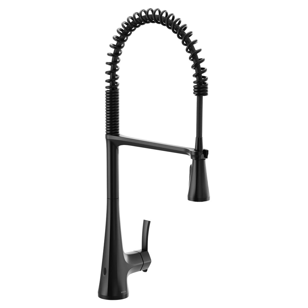 MOEN S5235EWBL Sinema Motionsense Wave One-Handle Pre-Rinse Spring Touchless Kitchen Faucet - Matte Black