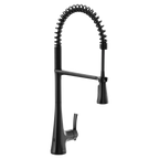 MOEN S5235EWBL Sinema Motionsense Wave One-Handle Pre-Rinse Spring Touchless Kitchen Faucet - Matte Black