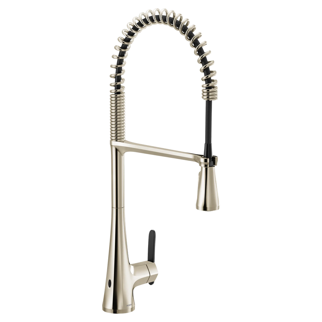 MOEN S5235EWNL Sinema Motionsense Wave One-Handle Pre-Rinse Spring Touchless Kitchen Faucet - Polished Nickel