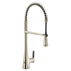 MOEN S5235EWNL Sinema Motionsense Wave One-Handle Pre-Rinse Spring Touchless Kitchen Faucet - Polished Nickel