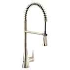 MOEN S5235EWNL Sinema Motionsense Wave One-Handle Pre-Rinse Spring Touchless Kitchen Faucet - Polished Nickel
