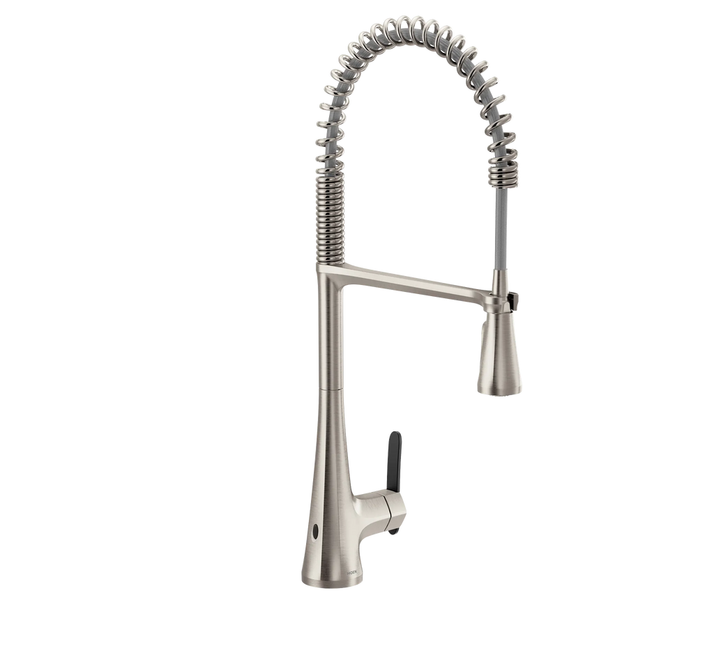 MOEN S5235EWSRS Sinema Motionsense Wave One-Handle Pre-Rinse Spring Touchless Kitchen Faucet - Spot Resist Stainless