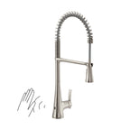 MOEN S5235EWSRS Sinema Motionsense Wave One-Handle Pre-Rinse Spring Touchless Kitchen Faucet - Spot Resist Stainless
