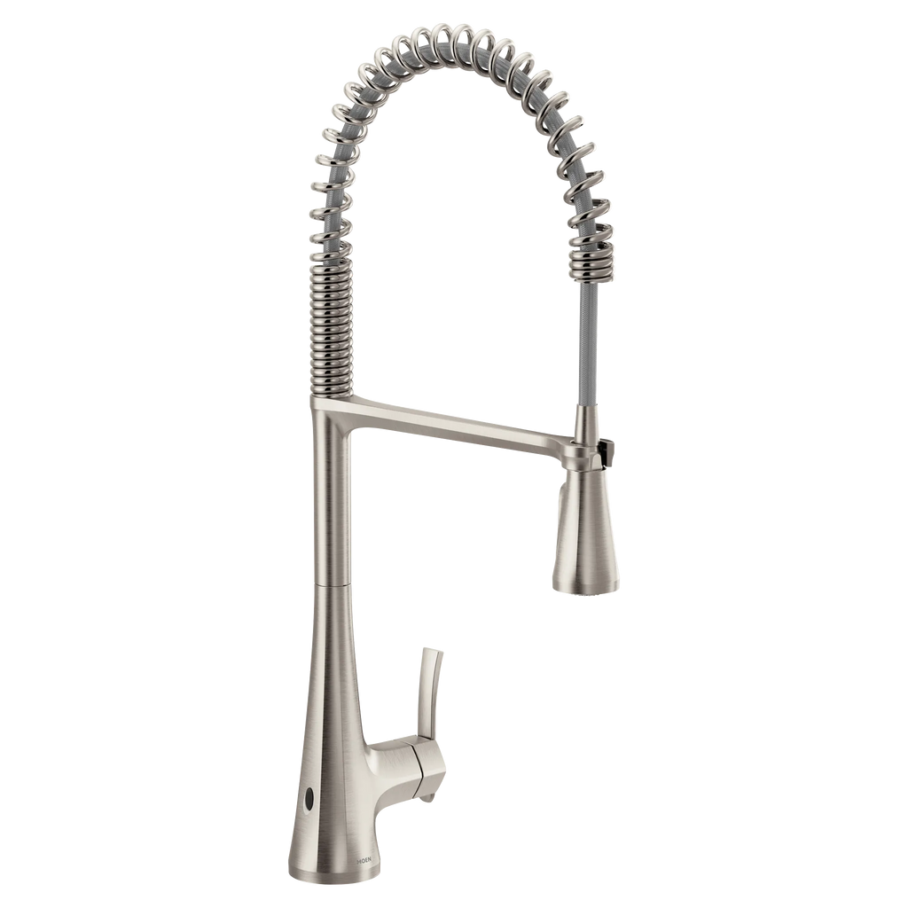 MOEN S5235EWSRS Sinema Motionsense Wave One-Handle Pre-Rinse Spring Touchless Kitchen Faucet - Spot Resist Stainless