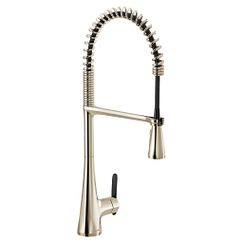 MOEN S5235NL Sinema One-Handle Pre-Rinse Spring Pulldown Kitchen Faucet - Polished Nickel