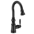 MOEN S53004BL Weymouth One-Handle Pulldown Bar Faucet - Matte Black