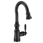 MOEN S53004BL Weymouth One-Handle Pulldown Bar Faucet - Matte Black