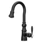 MOEN S53004BL Weymouth One-Handle Pulldown Bar Faucet - Matte Black