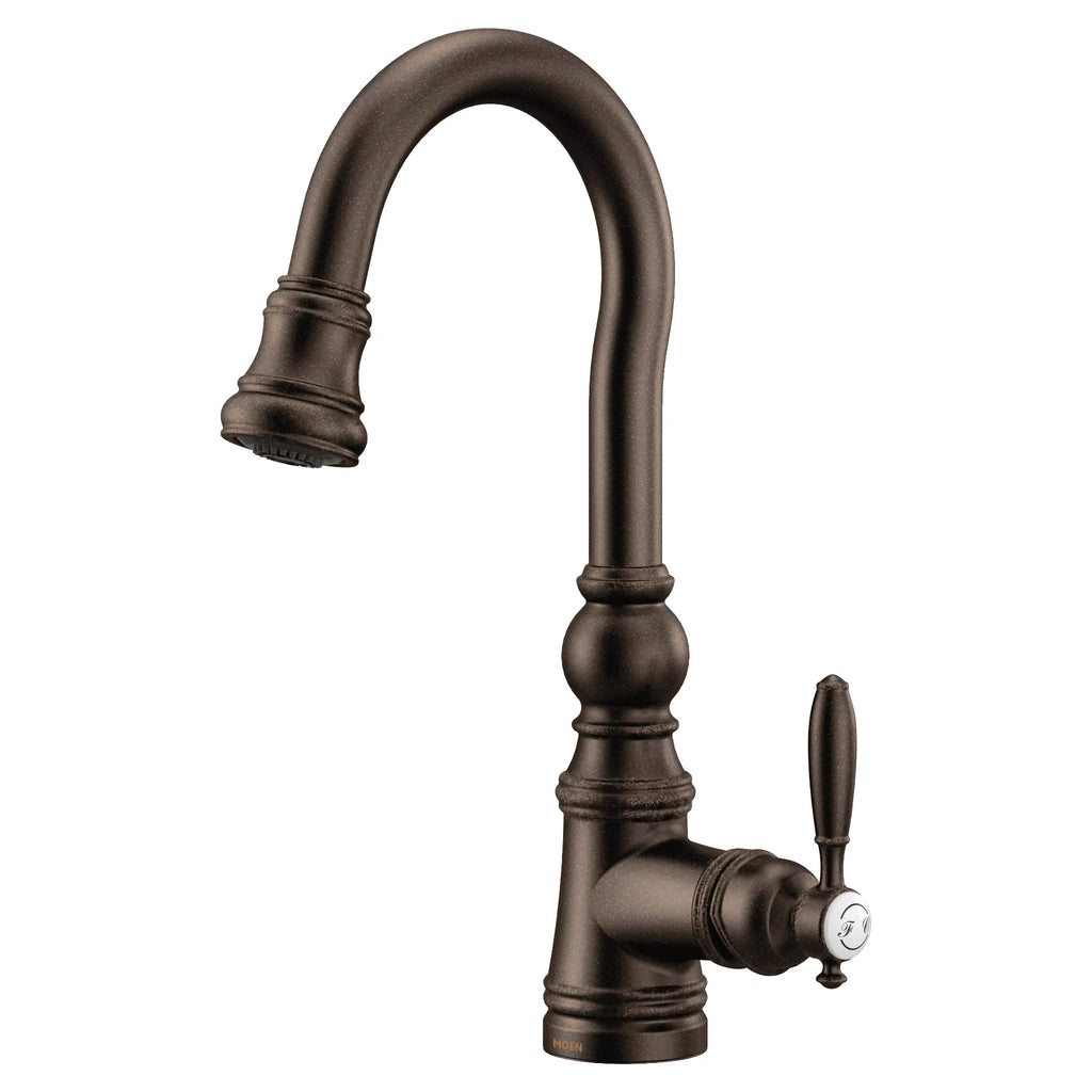MOEN S53004ORB Weymouth One-Handle Pulldown Bar Faucet - Oil Rubbed Bronze