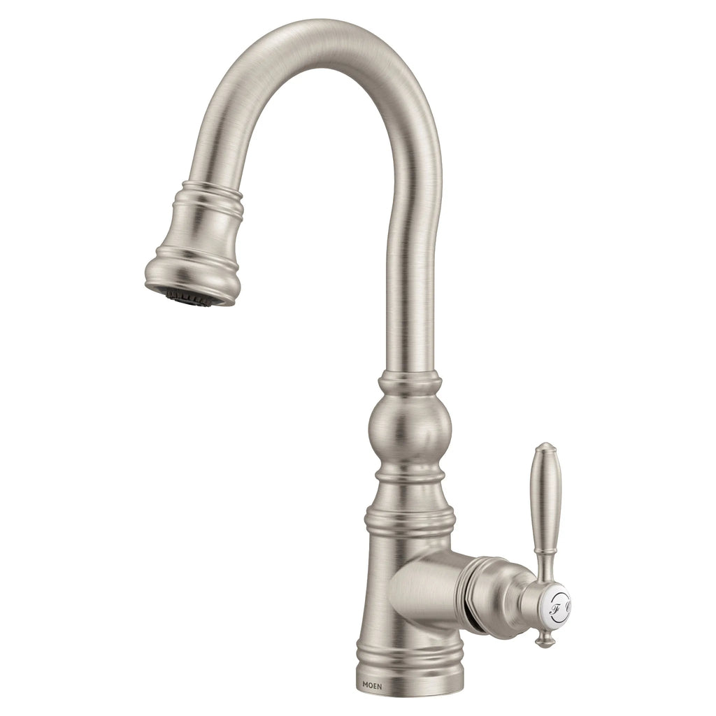 MOEN S53004SRS Weymouth One-Handle Pulldown Bar Faucet - Spot Resist Stainless