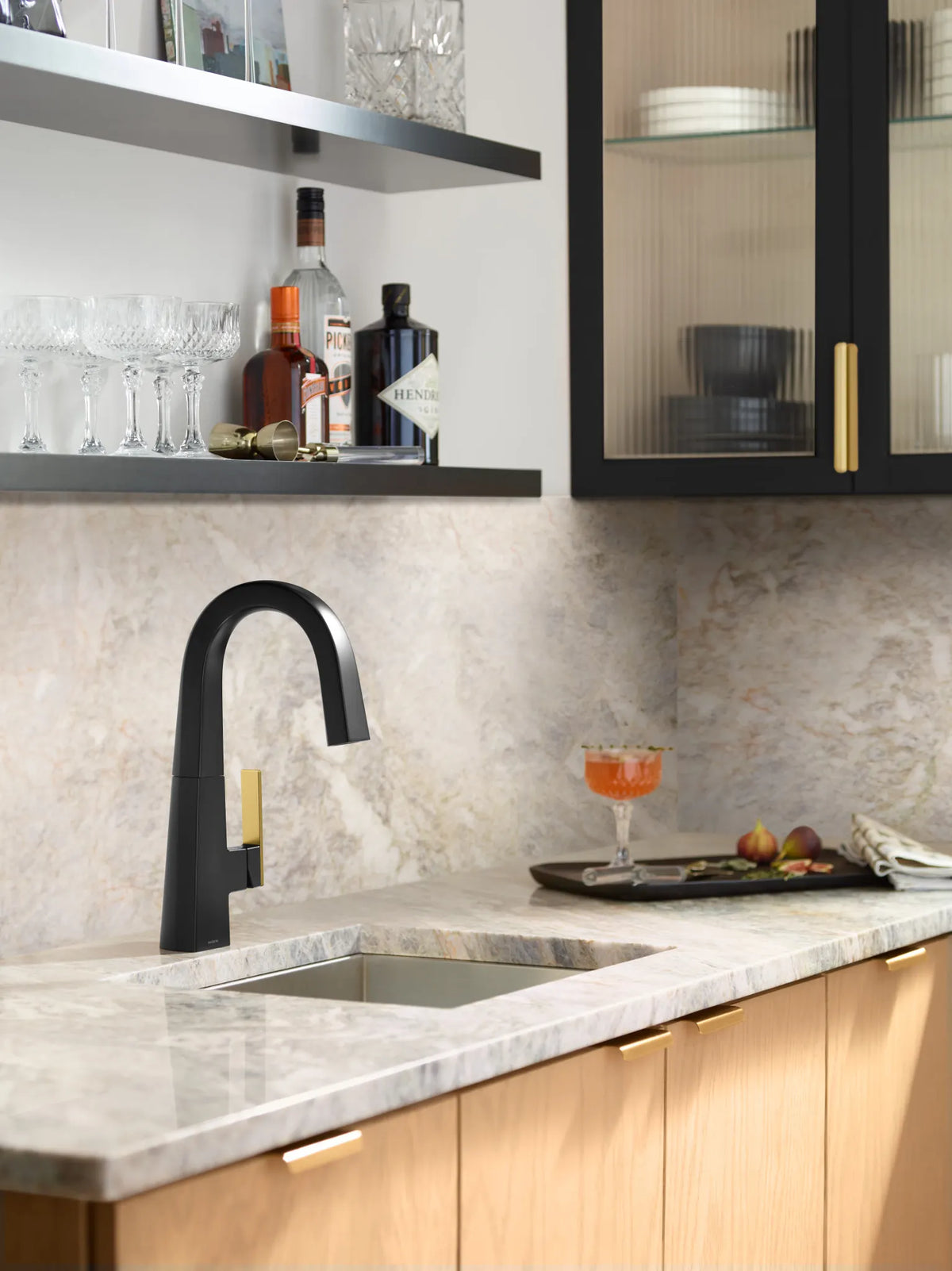 MOEN S55005 Nio One-Handle Pulldown Bar Faucet - Chrome