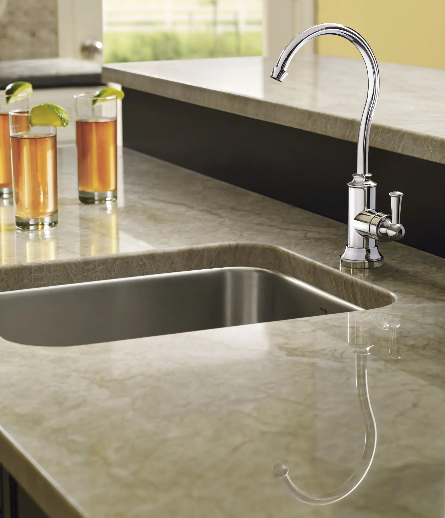 MOEN S5510 Sip Traditional One-Handle High Arc Beverage Faucet - Chrome