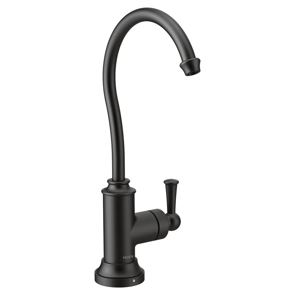 MOEN S5510BL Sip Traditional One-Handle High Arc Beverage Faucet - Matte Black