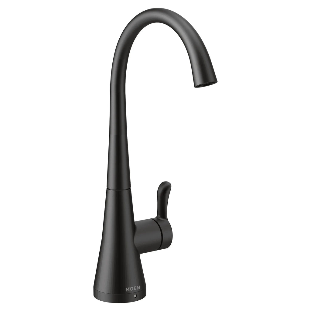MOEN S5520BL Sip Transitional Chrome One-Handle High Arc Beverage Faucet - Matte Black