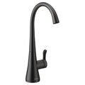 MOEN S5520BL Sip Transitional Chrome One-Handle High Arc Beverage Faucet - Matte Black