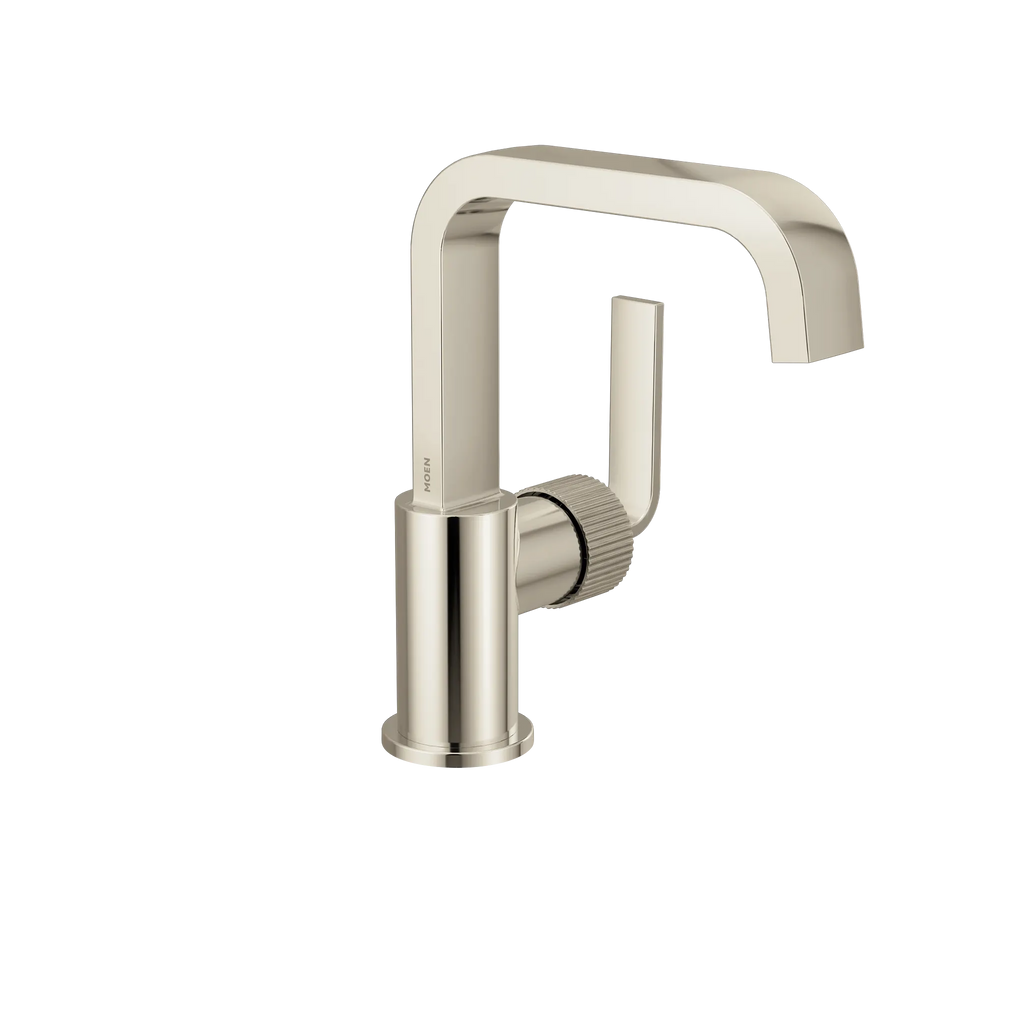 MOEN S5748NLBN Cambium One-Handle Bathroom Sink Faucet - Polished Nickel/Brushed Nickel