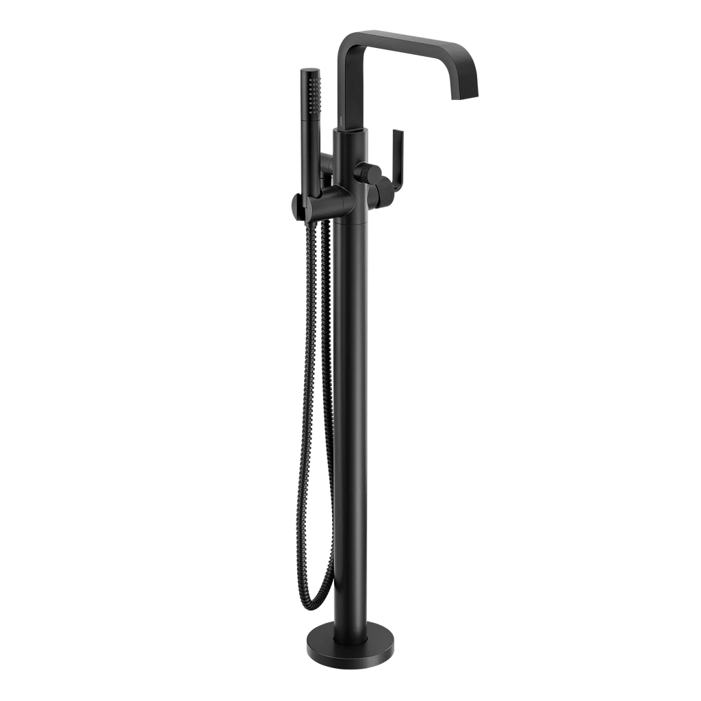 MOEN S578BL Cambium One-Handle Tub Filler Includes Hand Shower - Matte Black