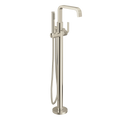 MOEN S578NLBN Cambium One-Handle Tub Filler Includes Hand Shower - Brushed Nickel/Polished Nickel
