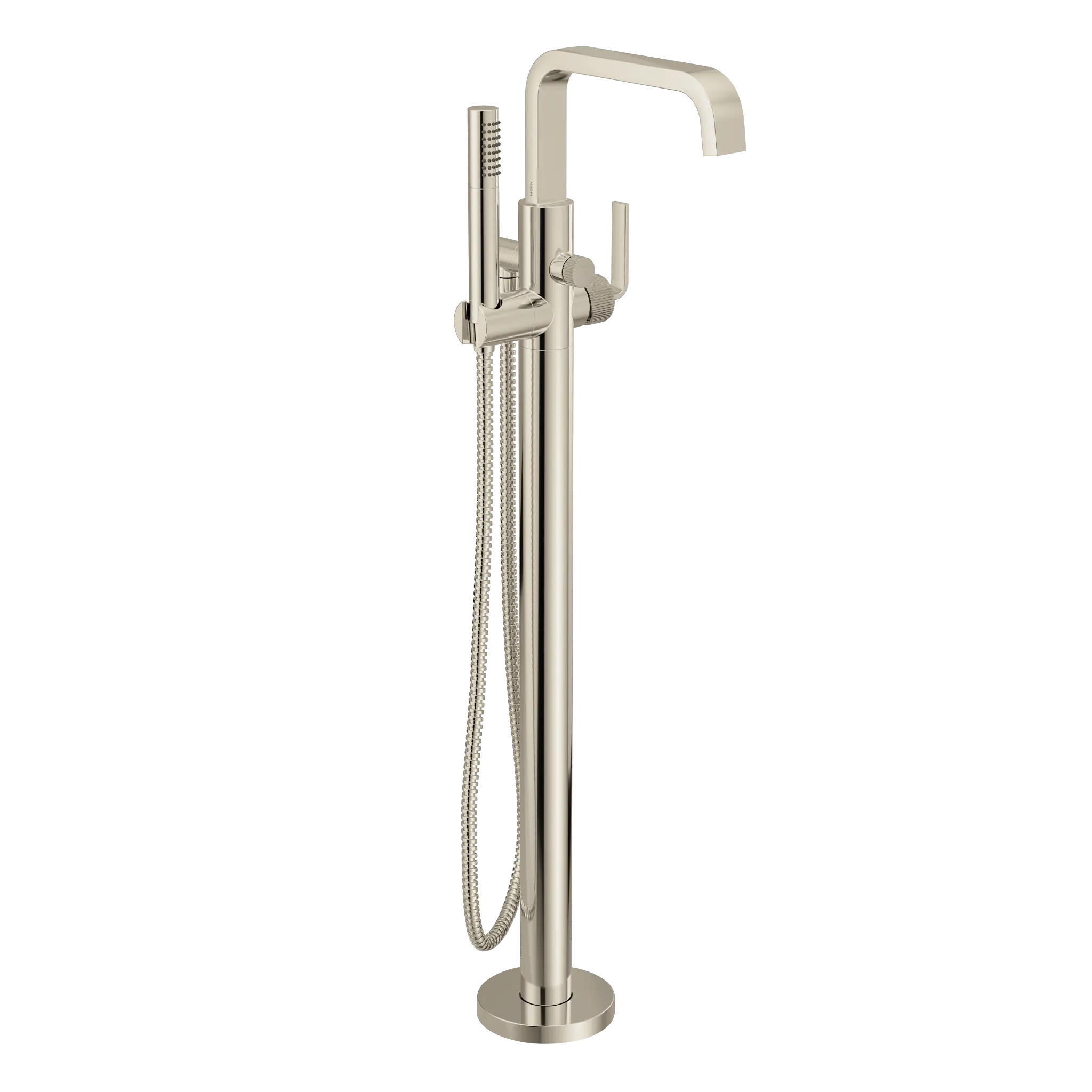MOEN S578NLBN Cambium One-Handle Tub Filler Includes Hand Shower - Brushed Nickel/Polished Nickel