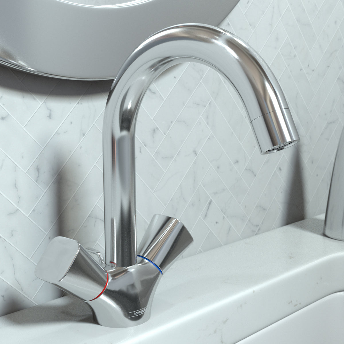 HANSGROHE 71222001 Logis Single-Hole Faucet 150 with Swivel Spout and Pop-Up Drain, 1.2 GPM - Chrome